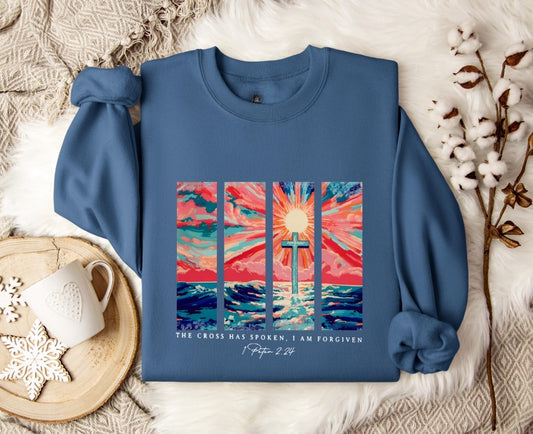 Plus Size Drop-shoulder Sleeve Printed Sweater