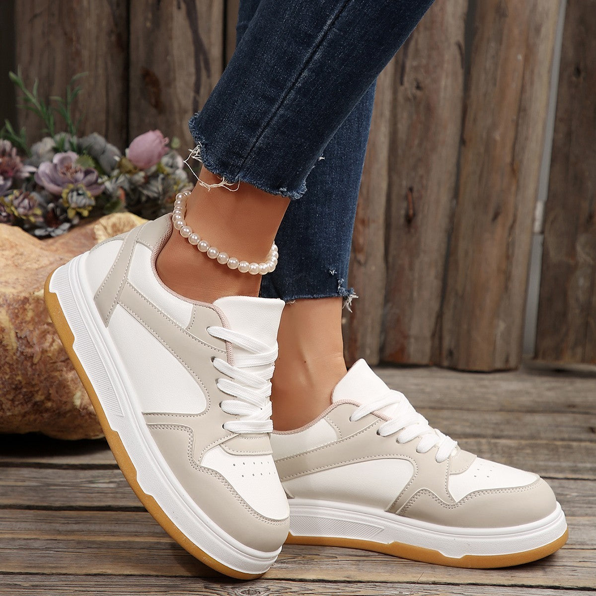 Women's Korean-style Thick-soled Casual Sneakers