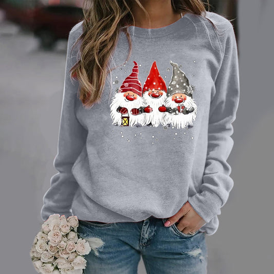 Graphic Print Long Sleeved Round Neck Sweatshirt