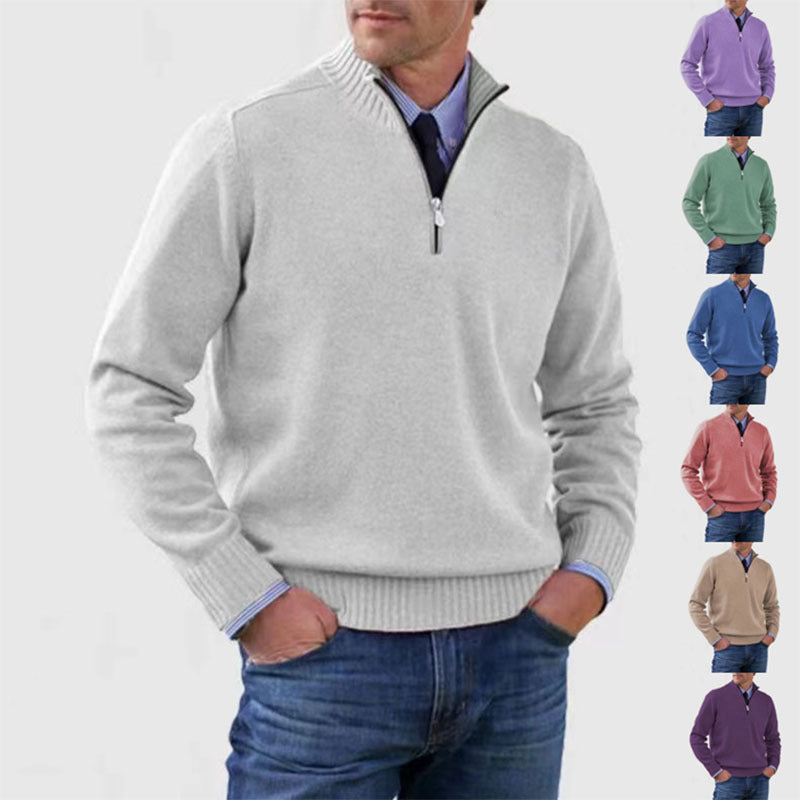 Men's Stand Collar Sweater
