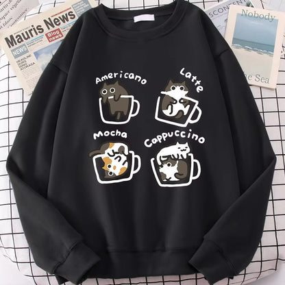 Coffee Cute Sweater for Women – Cozy Aesthetic Knit Pullover