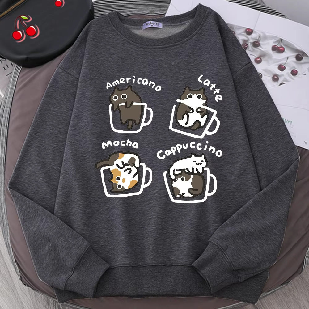 Coffee Cute Sweater for Women – Cozy Aesthetic Knit Pullover