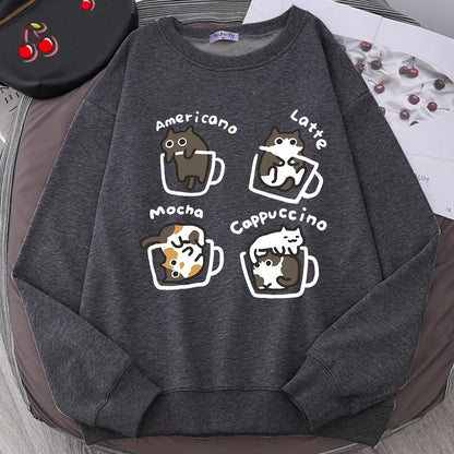 Coffee Cute Sweater for Women – Cozy Aesthetic Knit Pullover