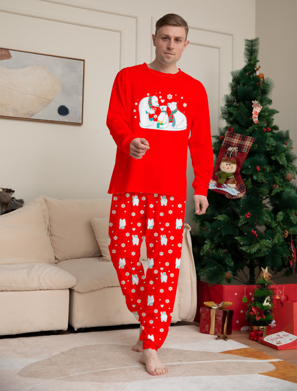 Two Piece Family Home Clothes In Autumn And Winter