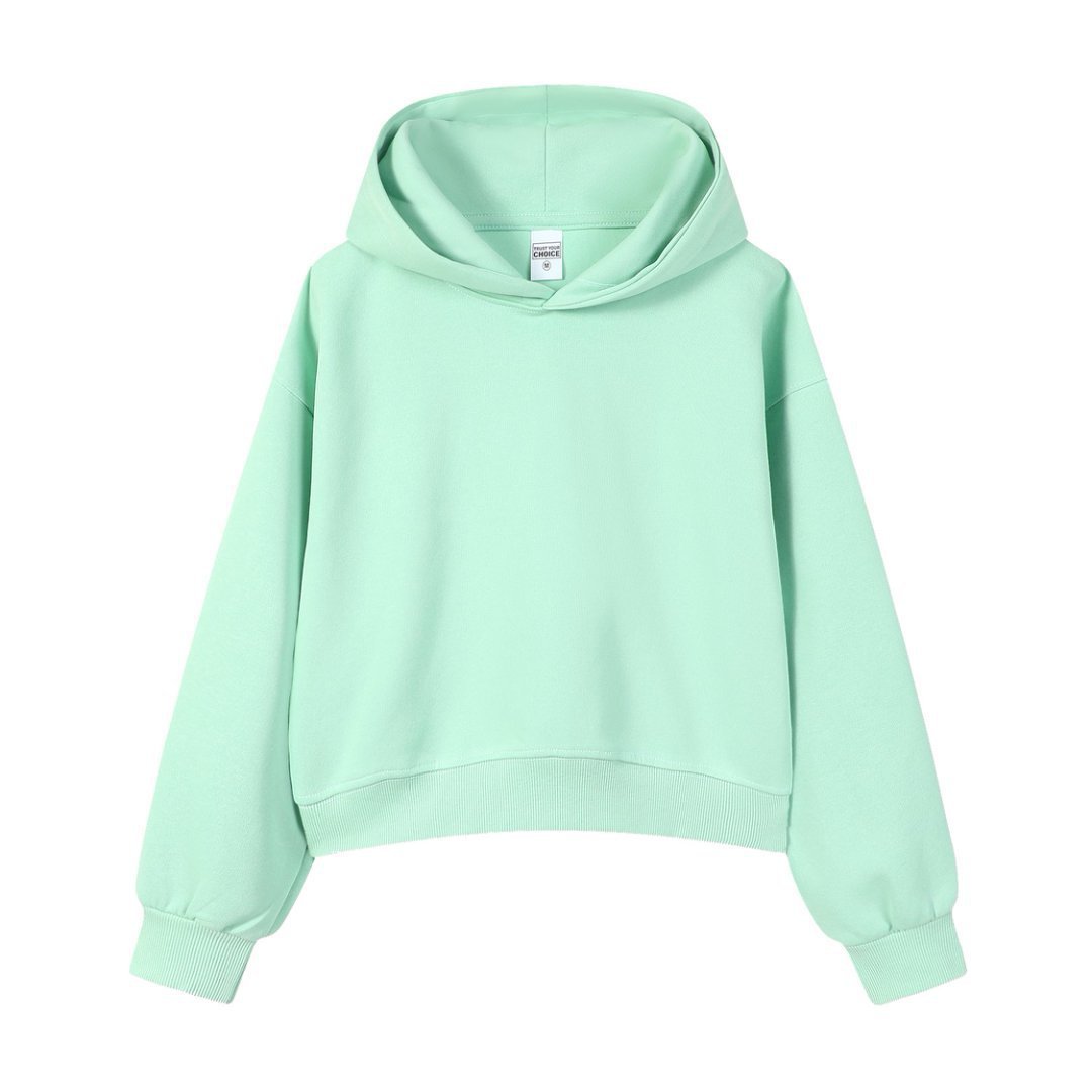 Women's Cotton Composite Cropped Hoodie