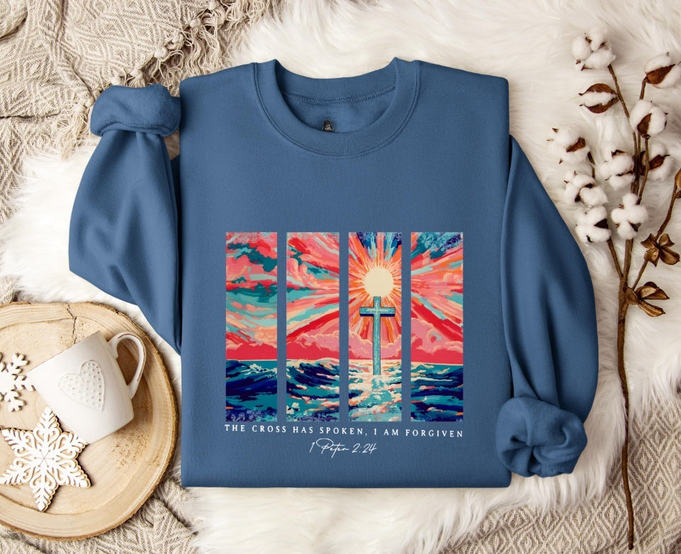 Plus Size Drop-shoulder Sleeve Printed Sweater