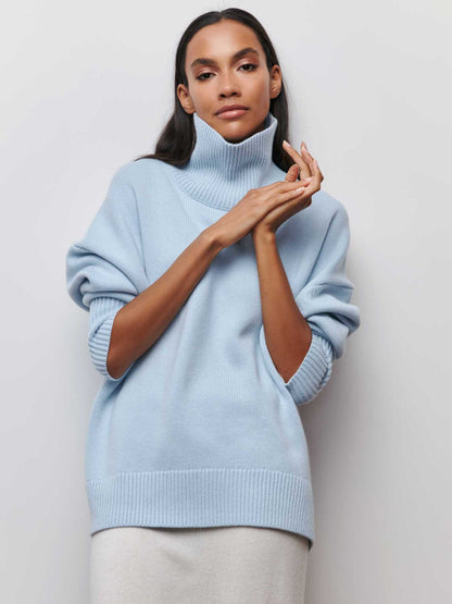 Women’s Winter Turtleneck Sweater – Elegant Warm Knitwear for Cold Weather