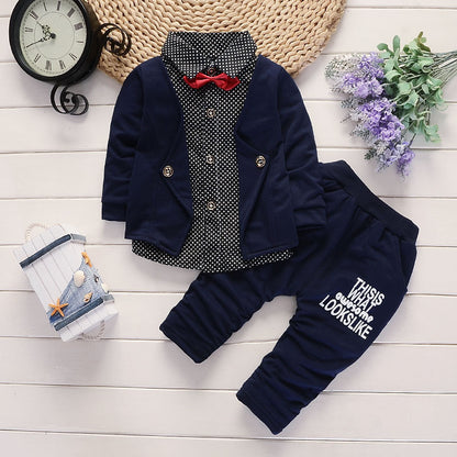 Toddler Boys Casual Suit Set Boys Clothes Set Printed Suit Infant Boys Children Clothing Set