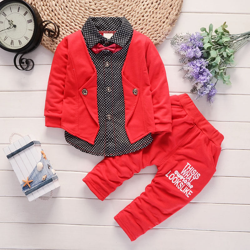 Toddler Boys Casual Suit Set Boys Clothes Set Printed Suit Infant Boys Children Clothing Set