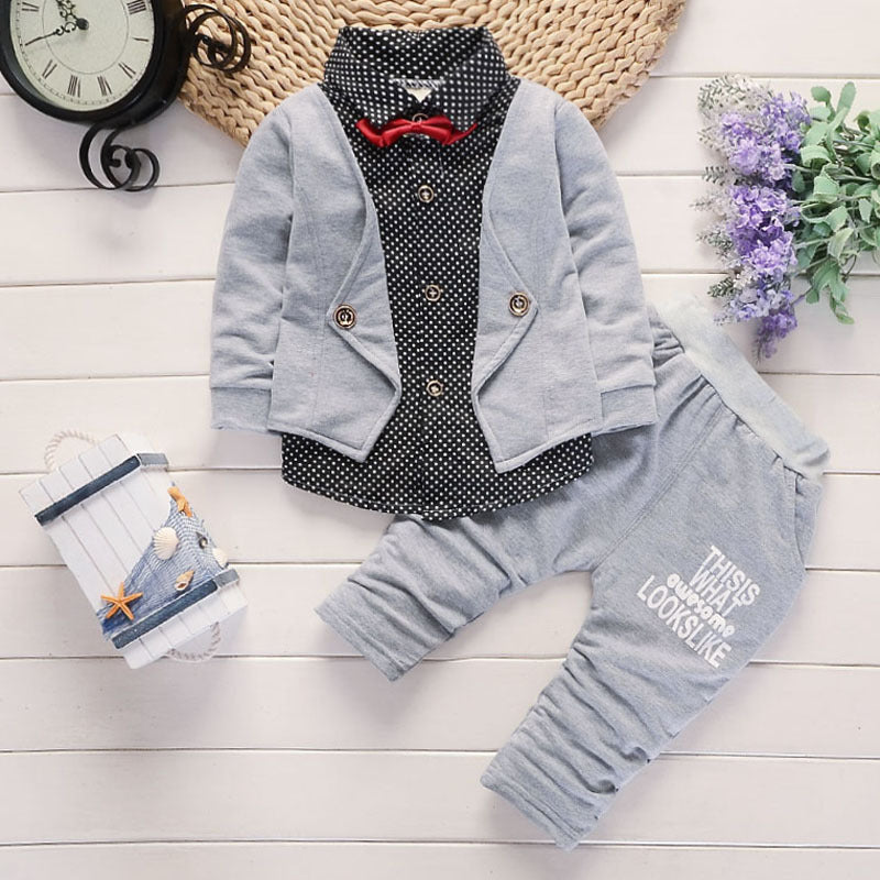 Toddler Boys Casual Suit Set Boys Clothes Set Printed Suit Infant Boys Children Clothing Set
