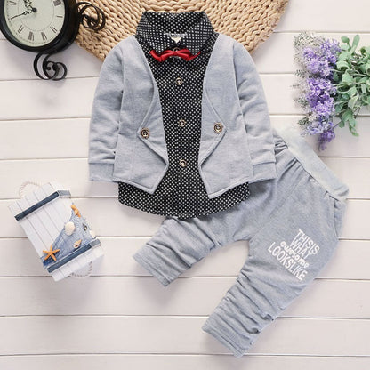Toddler Boys Casual Suit Set Boys Clothes Set Printed Suit Infant Boys Children Clothing Set