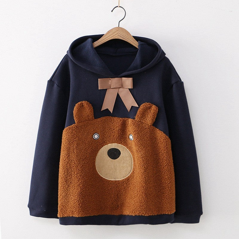 Bear Cartoon hooded sweater