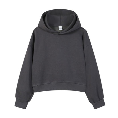 Women's Cotton Composite Cropped Hoodie