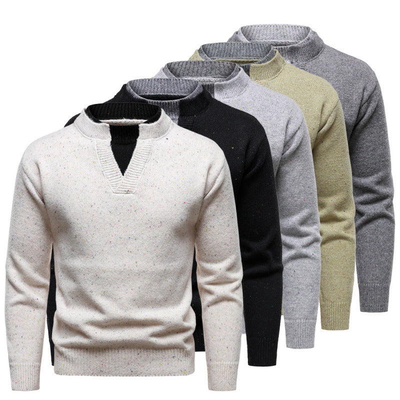 American Retro Two-piece V-neck Dotted Sweater