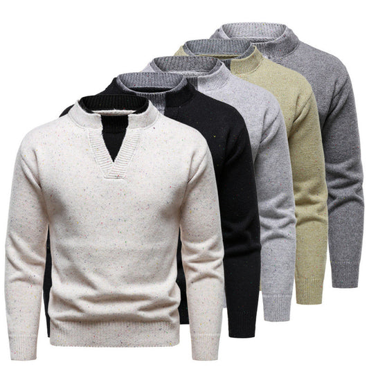 American Retro Two-piece V-neck Dotted Sweater