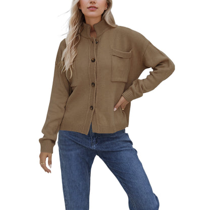 Standing Collar Plus Size Sweater – Women’s Cozy Casual & Streetwear Pullover