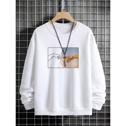 Street Style Men's Hand Printed Sweatshirt