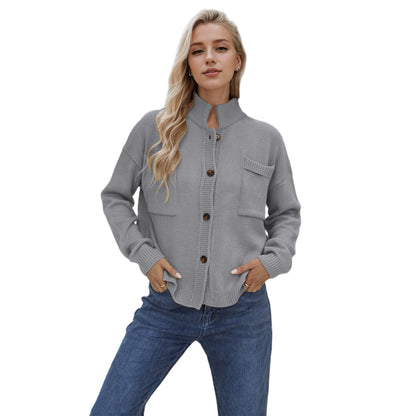 Standing Collar Plus Size Sweater – Women’s Cozy Casual & Streetwear Pullover