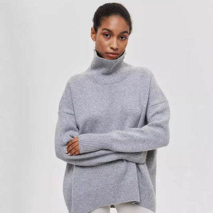 Women’s Winter Turtleneck Sweater – Elegant Warm Knitwear for Cold Weather
