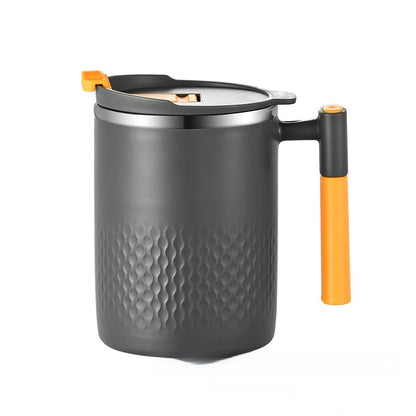 New Double-layer Stainless Steel Liner Mug With Lid Anti-scald Cup Office Tumbler