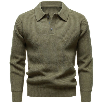 Men's British Fashion Polo Collar Sweater