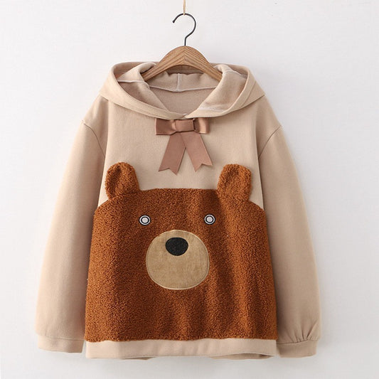 Bear Cartoon hooded sweater