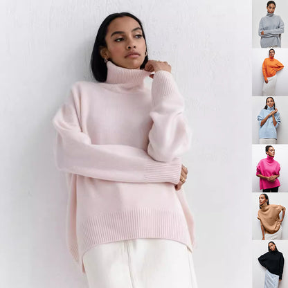 Women’s Winter Turtleneck Sweater – Elegant Warm Knitwear for Cold Weather