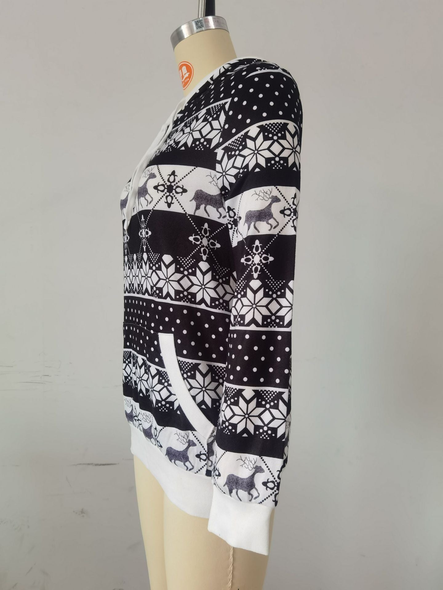 Autumn Winter Christmas Hooded Long Sleeve Sweater Women