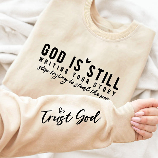 Vibrant Letter Print Crew Neck Sweatshirt Soft