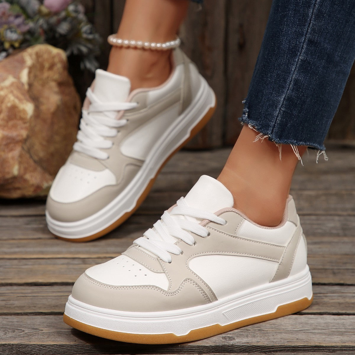 Women's Korean-style Thick-soled Casual Sneakers