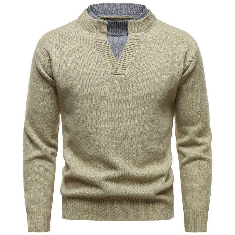 American Retro Two-piece V-neck Dotted Sweater