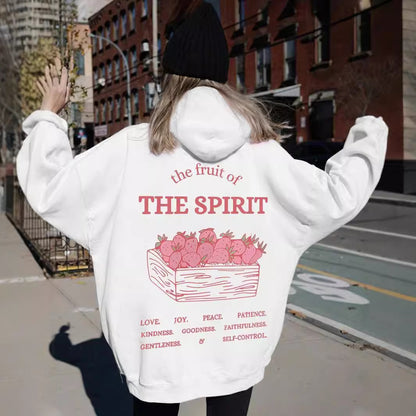 Strawberry Printing Daily Casual Long Sleeve Sweatshirt