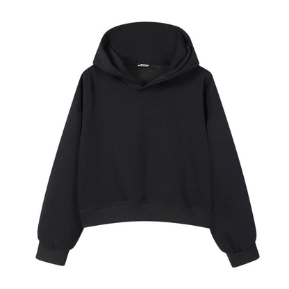Women's Cotton Composite Cropped Hoodie
