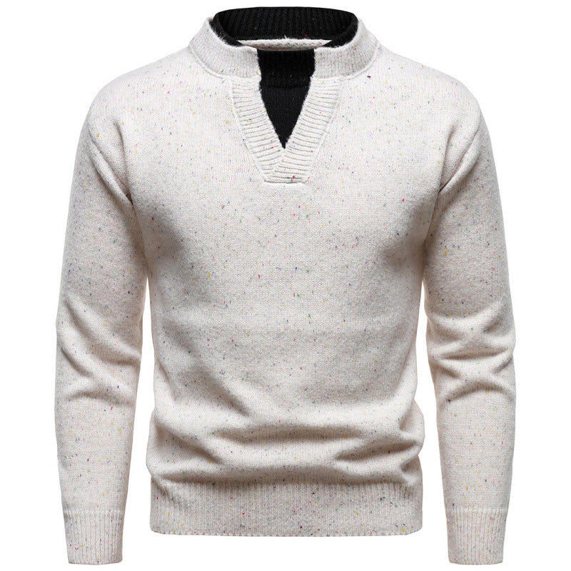 American Retro Two-piece V-neck Dotted Sweater