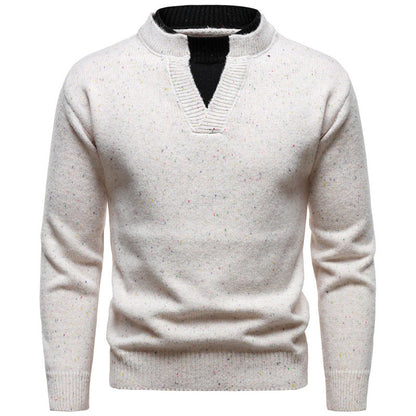 American Retro Two-piece V-neck Dotted Sweater