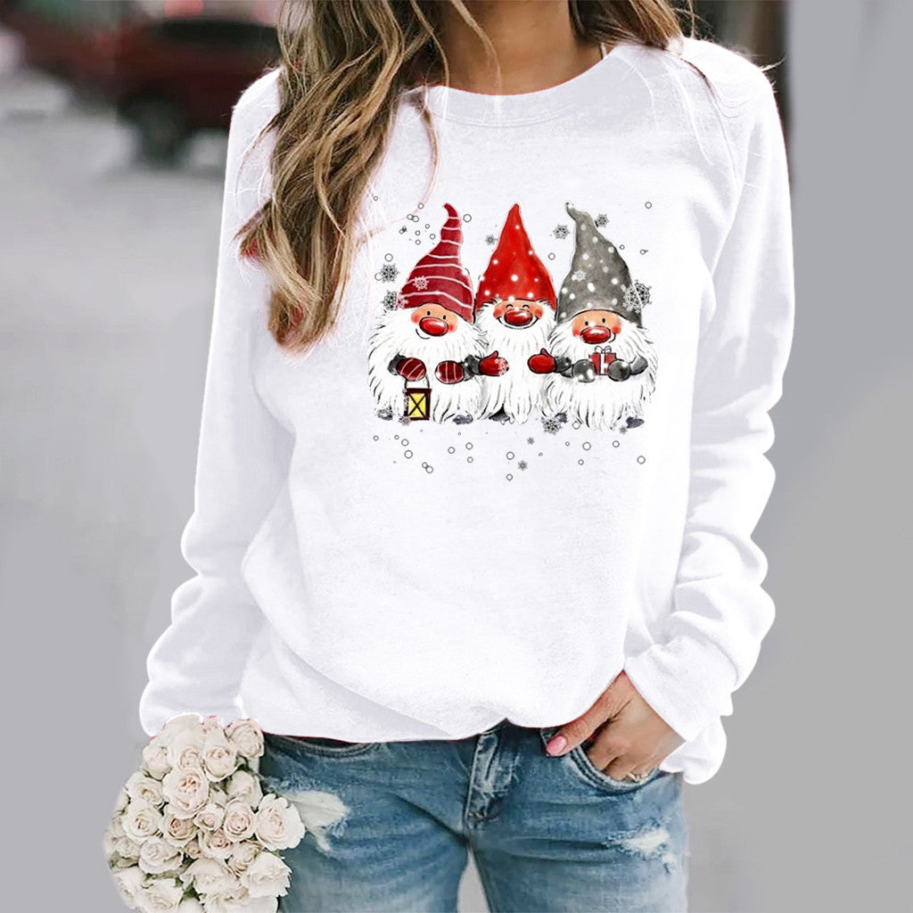 Graphic Print Long Sleeved Round Neck Sweatshirt