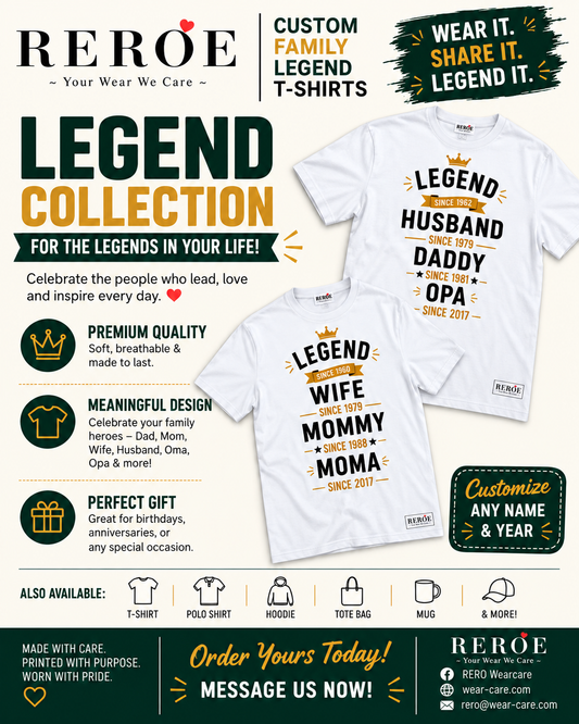 Customized LEGEND Shirts