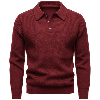 Men's British Fashion Polo Collar Sweater