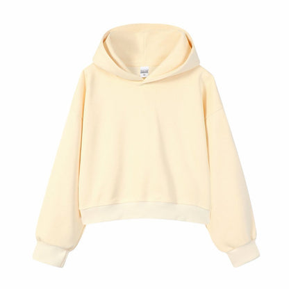 Women's Cotton Composite Cropped Hoodie