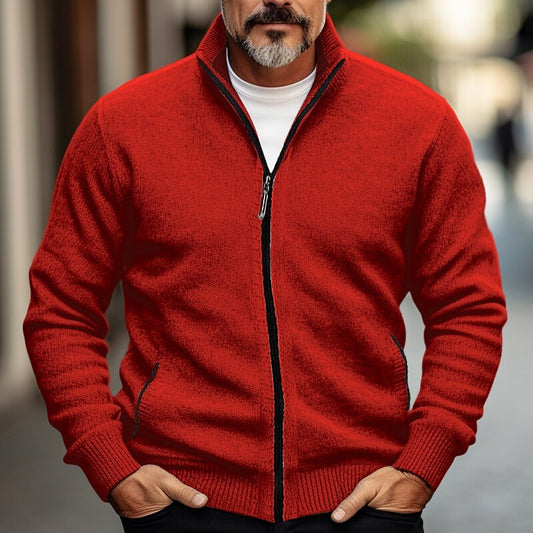 Men's Fleece-lined Thickened Sweater Trendy Sweater