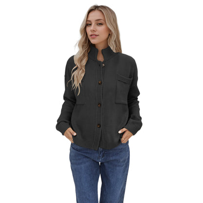 Standing Collar Plus Size Sweater – Women’s Cozy Casual & Streetwear Pullover