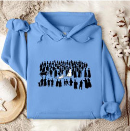 Loose Casual Printed Hood Long-sleeved Sweater