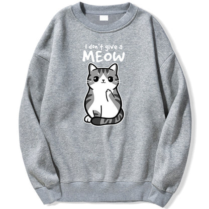 Cartoon Kitten Pattern Sweater European Size