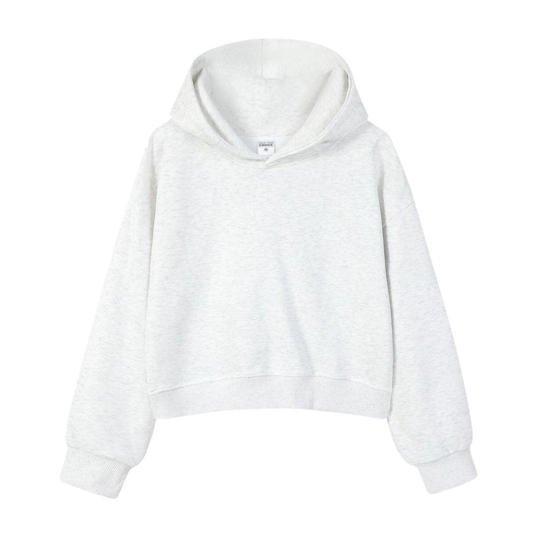 Women's Cotton Composite Cropped Hoodie
