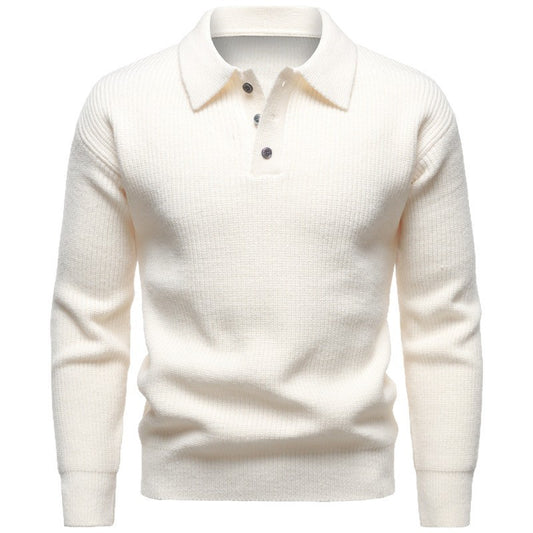 Men's British Fashion Polo Collar Sweater