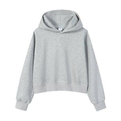 Women's Cotton Composite Cropped Hoodie