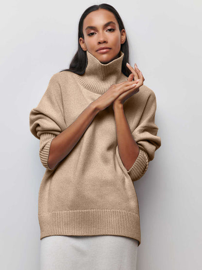 Women’s Winter Turtleneck Sweater – Elegant Warm Knitwear for Cold Weather