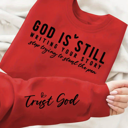 Vibrant Letter Print Crew Neck Sweatshirt Soft