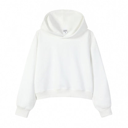 Women's Cotton Composite Cropped Hoodie